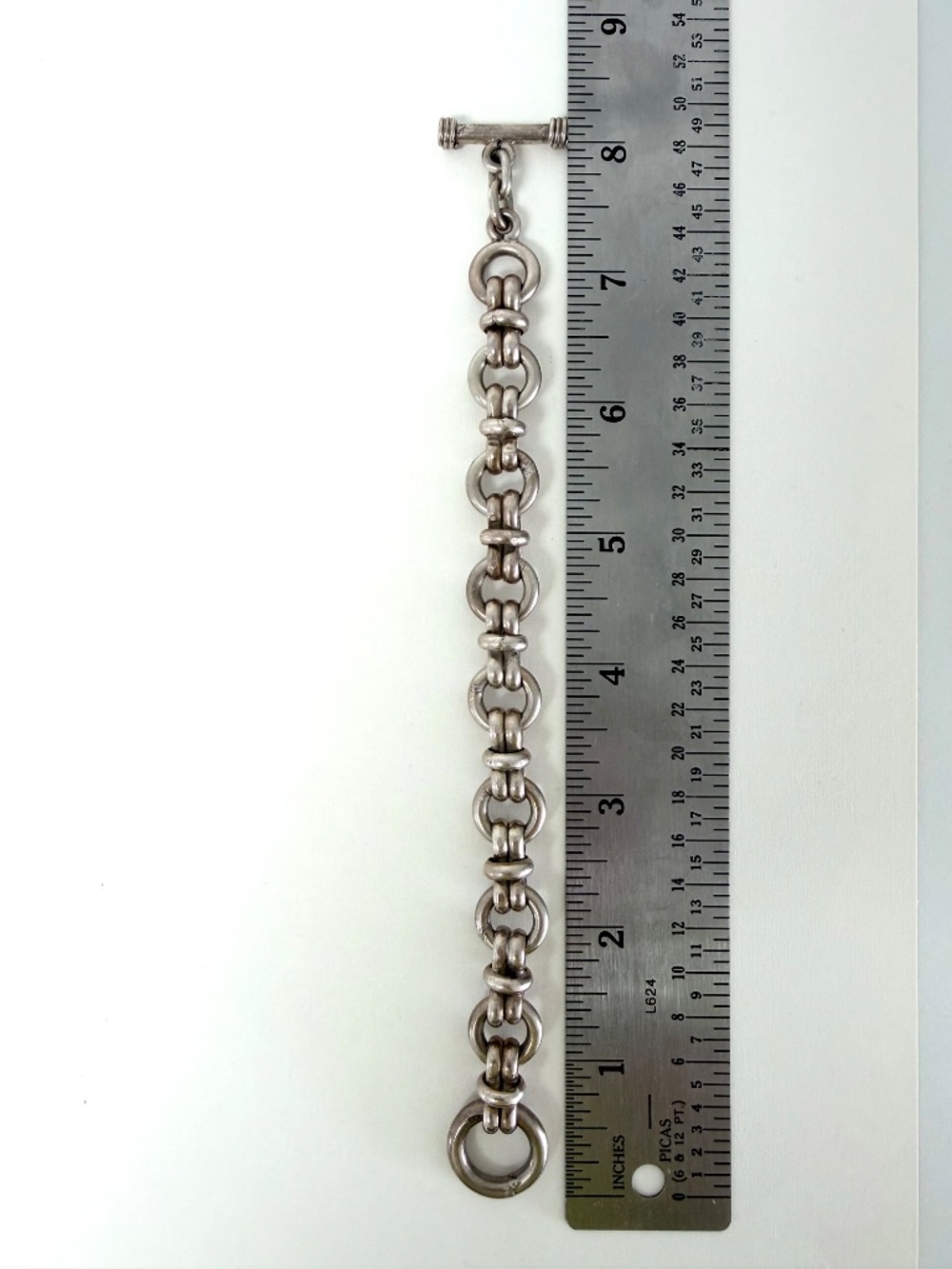 Sundance Heavy 925 Sterling Double Link Chunky Toggle Bracelet 58g 7.5" - Picture 7 of 7